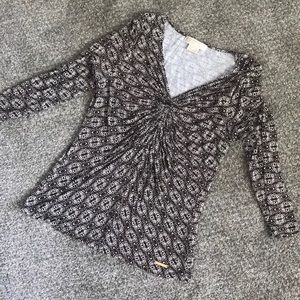 MICHAEL Michael Kors cinched v-neck top